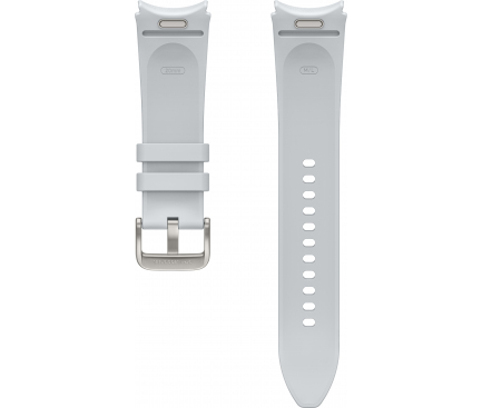 Hybrid Eco-Leather Strap for Samsung Galaxy Watch6 / Classic / Watch5 / Pro / Watch4 Series, M/L, Silver ET-SHR96LSEGEU