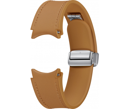 D-Buckle Hybrid Eco-Leather Strap for Samsung Galaxy Watch6 / Classic / Watch5 / Pro / Watch4 Series, 20mm, M/L, Camel ET-SHR94LDEGEU