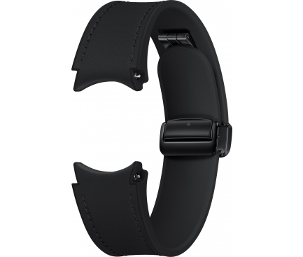 D-Buckle Hybrid Eco-Leather Strap for Samsung Galaxy Watch6 / Classic / Watch5 / Pro / Watch4 Series, 20mm, S/M, Black  ET-SHR94LBEGEU