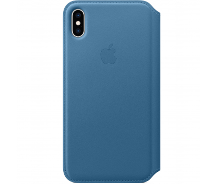 Leather Folio Case for Apple iPhone XS Max, Cape Cod Blue MRX52ZM/A