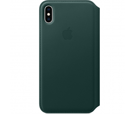 Leather Folio Case for Apple iPhone XS Max, Forest Green MRX42ZM/A 