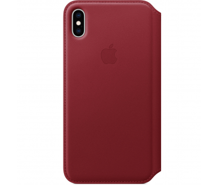 Leather Folio Case for Apple iPhone XS Max, Red MRX32ZM/A