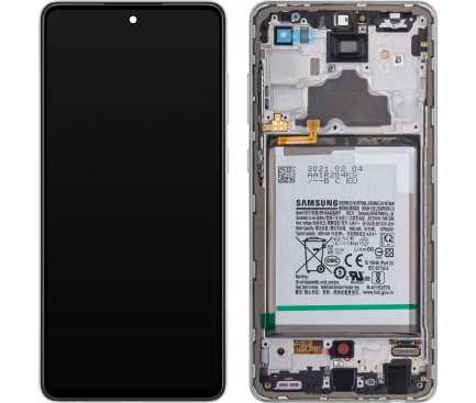 Samsung Galaxy A72 4G / 5G A725 / A726 White LCD Display Module + Battery