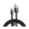 USB-A to USB-C Cable Baseus Cafule, 18W, 2A, 2m, Grey CATKLF-CG1 
