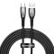 USB-A to USB-C Cable Baseus Glimmer Series, 100W, 5A, 2m, Black CADH000501 