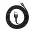 USB-A to Lightning Cable Baseus Cafule, 18W, 2.4A, 1m, Grey CALKLF-BG1 