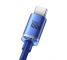 USB-A to USB-C Cable Baseus Crystal Shine Series, 100W, 5A, 2m, Blue CAJY000503 