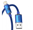 USB-A to Lightning Cable Baseus Crystal Shine Series, 18W, 2.4A, 1.2m, Blue CAJY000003 