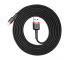 USB-A to Lightning Cable Baseus Cafule, 15W, 1.5A, 2m, Red CALKLF-C19 