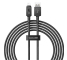 USB-A to Lightning Cable Baseus Unbreakable, 18W, 2.4A, 2m, Black 