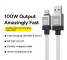 USB-A to USB-C Cable Baseus CoolPlay, 100W, 5A, 2m, White CAKW000702 