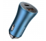 Car Charger Baseus Golden Contactor Pro, 40W, 3A, 1 x USB-A - 1 x USB-C, Dark Blue CCJD-03 