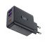 Wall Charger Acefast A61, 45W, 3A, 2 x USB-A - 2 x USB-C, Black 