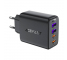 Wall Charger Acefast A61, 45W, 3A, 2 x USB-A - 2 x USB-C, Black 
