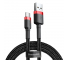 USB-A to USB-C Cable Baseus Cafule, 18W, 3A, 1m, Red CATKLF-B91 