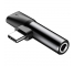 USB-C to USB-C / 3.5mm Audio Adapter Baseus L41, Black CATL41-01 