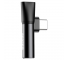 USB-C to USB-C / 3.5mm Audio Adapter Baseus L41, Black CATL41-01 