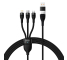 USB-A / USB-C - Lightning / microUSB / USB-C Cable Baseus Flash Series II, 100W, 3.5A, 1.2m, Black CASS030101 
