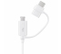 USB-A to microUSB / USB-C Cable Samsung Combo, 18W, 2A, 1.5m, White EP-DG930DWEGWW