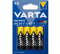 Zinc Carbon Batteries Varta Super Heavy Duty, AA / LR6, 4-Pack