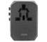 Wall Adapter UNIQ Voyage All in One 33W, 2x USB / 1x USB Type-C Grey (EU Blister)