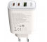 Wall Charger XO Design CE04A, GaN, 65W, 1x USB / 2x Type-C White (EU Blister)