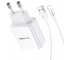 Wall Charger Blue Power BLBA52A, 10W, 2A, 1 x USB-A, with Lightning Cable, White