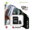 microSDXC Memory Card Kingston Canvas Select Plus Android A1 with Adapter, 256Gb, Class 10 / UHS-1 U1 SDCS2/256GB