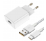 Wall Charger Vivo, 33W, 3A, 1 x USB-A, with USB-C Cable, White 5469192