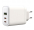 Wall Charger Blue Power BPCE04, 65W, 3.25A, 1 x USB-A - 2 x USB-C, with USB-C Cable, White