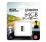 microSDXC Memory Card Kingston Endurance, 64Gb, Class 10 / UHS-1 U1 SDCE/64GB