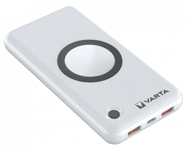 Varta Wireless Powerbank 15000mAh, 20W, Quick Charge, Silver (EU Blister)