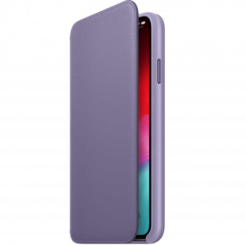 Leather Folio Case for Apple iPhone XS Max, Lilac MVFV2ZM/A